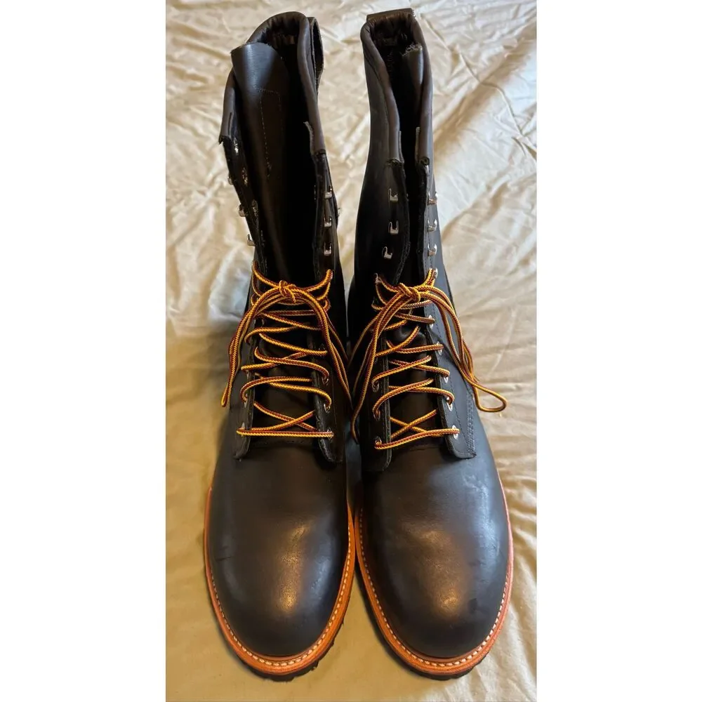 Red Wing Shoes Size 11.5 2218 Steel Toe Black Logger Boots Work Boots Men USA